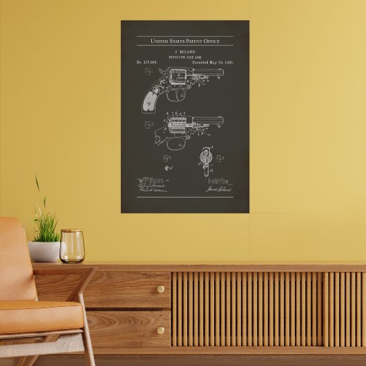 1885 US Patent 317965 - Boland Revolver Poster (Woonkamer 2)