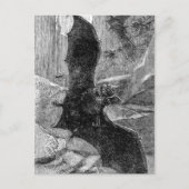 1885 Vampire Bat Illustratie Briefkaart (Voorkant)