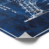 1886 Eiffel Tower Engineering Blueprint Poster (Hoek)