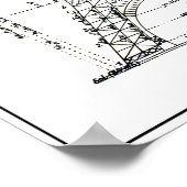 1886 EIFFEL TOWER ENGINEERS PLAN POSTER (Hoek)