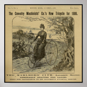 1886  fietsenmagazijn en kunstwerk Poster