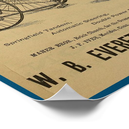 1886  fietsenmagazijn en kunstwerk Poster (Hoek)