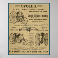 1886 fietsenmagazijn en kunstwerk Poster