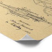 1886 High Wheeler Bicycle Design Patent Art Print (Hoek)