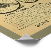 1886  High Wheeler Magazine en Art Poster (Hoek)