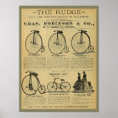 1886  High Wheeler Magazine en Art Poster (Voorkant)