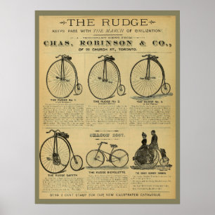 1886  High Wheeler Magazine en Art Poster
