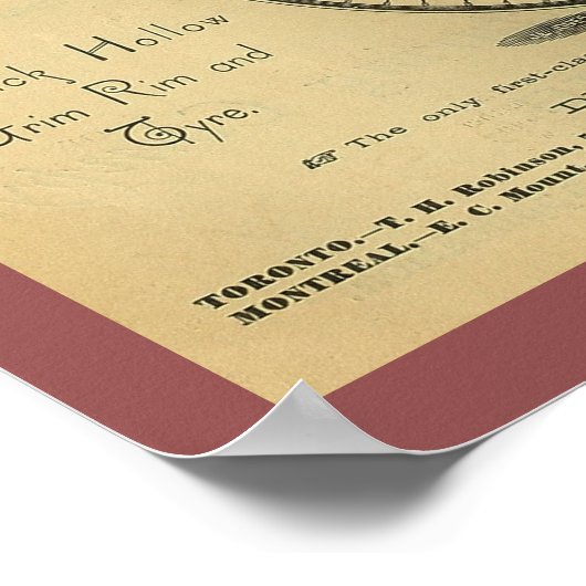 1886  High Wheeler Magazine en Art Poster (Hoek)