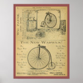 1886  High Wheeler Magazine en Art Poster (Voorkant)