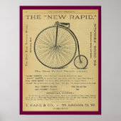 1886  High Wheeler Magazine en Art Poster (Voorkant)