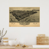 1886 Peak's Island Portland, ME Panoramic Map Poster (Keuken)