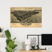 1886 Peak's Island Portland, ME Panoramic Map Poster (Thuiskantoor)