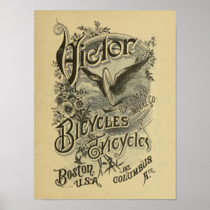 1886  Victor Bicycle Magazine en Art Poster