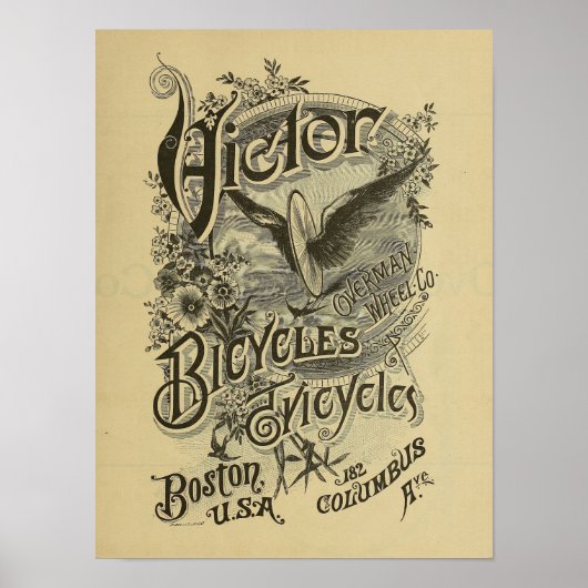 1886 Victor Bicycle Magazine en Art Poster (Voorkant)