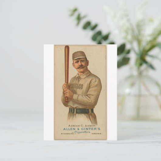 1887 Adrian C. Anson Briefkaart (Staand voorkant)