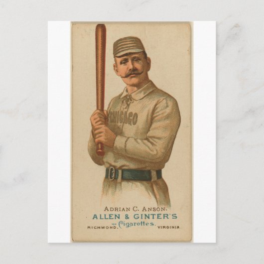 1887 Adrian C. Anson Briefkaart (Voorkant)