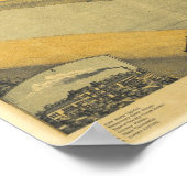 1887 Austin, TX Bird's Eye Uitzicht Panorama Poster (Hoek)