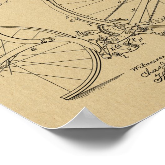 1887  brochure over fietspatroon — Kunstafdrukken Poster (Hoek)