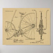 1887  brochure over fietspatroon — Kunstafdrukken Poster (Voorkant)