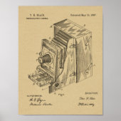 1887 Camera Patent Art Drawing Print (Voorkant)