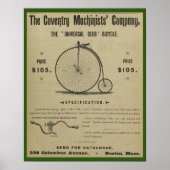 1887  fietsenmagazijn en kunstwerk Poster (Voorkant)