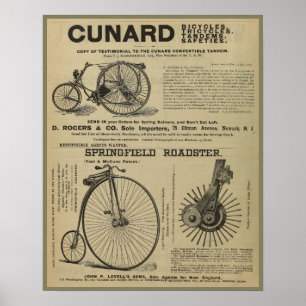 1887  fietsenmagazijn en kunstwerk Poster