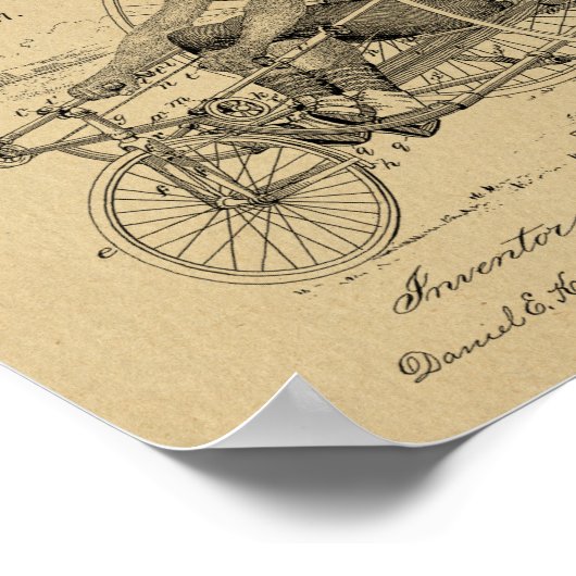 1887  fietsfietsenart afdrukken poster (Hoek)