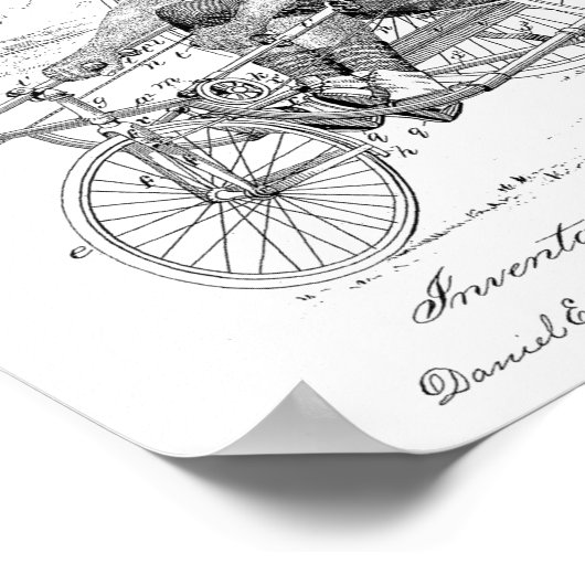 1887  fietstrilflessenart afdrukken poster (Hoek)