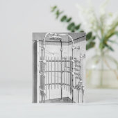 1887 geavanceerde Bathroom Shower Briefkaart (Staand voorkant)