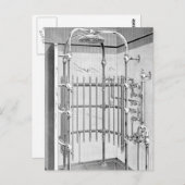 1887 geavanceerde Bathroom Shower Briefkaart (Voorkant / Achterkant)
