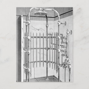 1887 geavanceerde Bathroom Shower Briefkaart