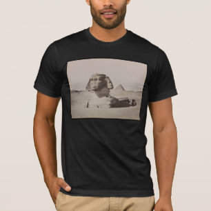 1887 Grote Sfinx van Giza Necropolis in Egypte T-shirt