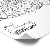 1887  ijsvormer - Fietspatroon afdrukken Poster (Hoek)