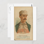 1887 John Clarkson Boston Beaneaters Briefkaart (Voorkant / Achterkant)