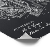 1887 Kunsttekentekening camera Patent Poster (Hoek)