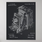 1887 Kunsttekentekening camera Patent Poster (Voorkant)