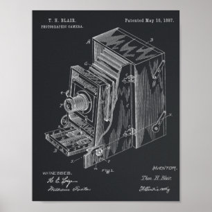 1887 Kunsttekentekening camera Patent Poster