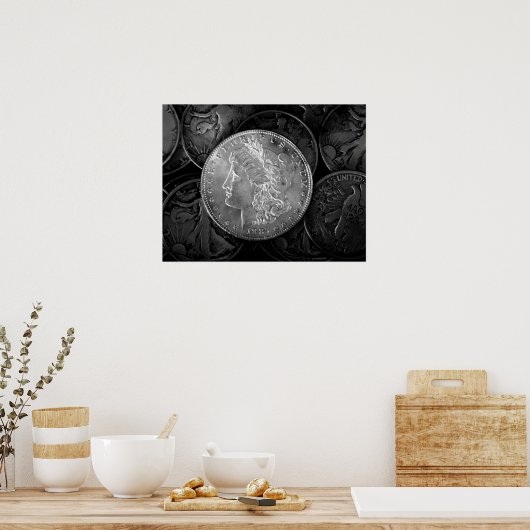 1887 Liberty Silver Dollar Poster (Keuken)