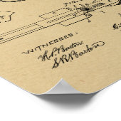 1887 Pistool Revolver Patent Art Drawing Print (Hoek)