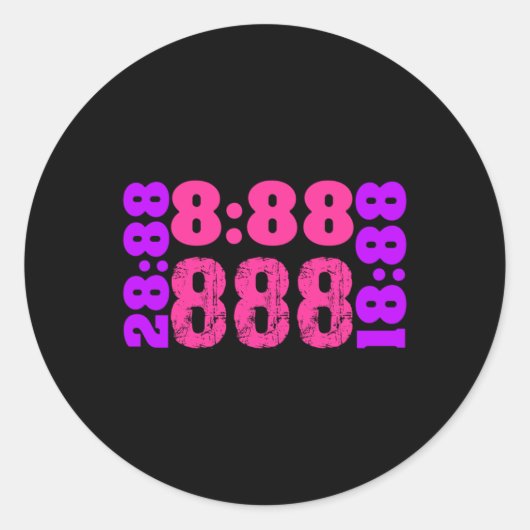 1888..888 Engel nummers 888 Ronde Sticker (Voorkant)