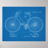 1888  blauwdruk voor fietspatronen afdrukken poster (Voorkant)