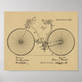 1888  brochure met fietspatroon — Kunstafdrukken Poster (Voorkant)