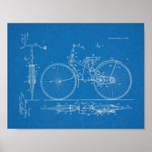 1888  brochure over fietspatroon — Kunstafdrukken Poster