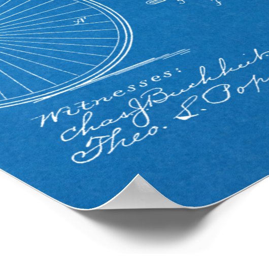 1888  brochure over fietspatroon — Kunstafdrukken Poster (Hoek)