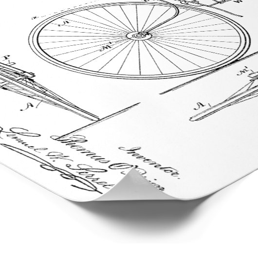 1888  brochure over fietspatroon — Kunstafdrukken Poster (Hoek)
