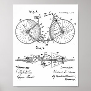 1888  brochure over fietspatroon — Kunstafdrukken Poster