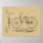 1888  brochure over fietspatroon — Kunstafdrukken Poster (Voorkant)