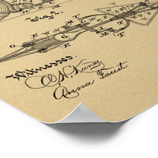 1888 brochure over fietspatroon — Kunstafdrukken Poster (Hoek)