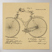 1888 brochure over fietspatroon — Kunstafdrukken Poster (Voorkant)