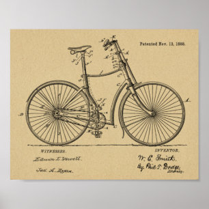1888  handremblokprintplaat voor fietsen poster